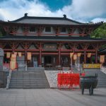 Chinese temple with red decorations
